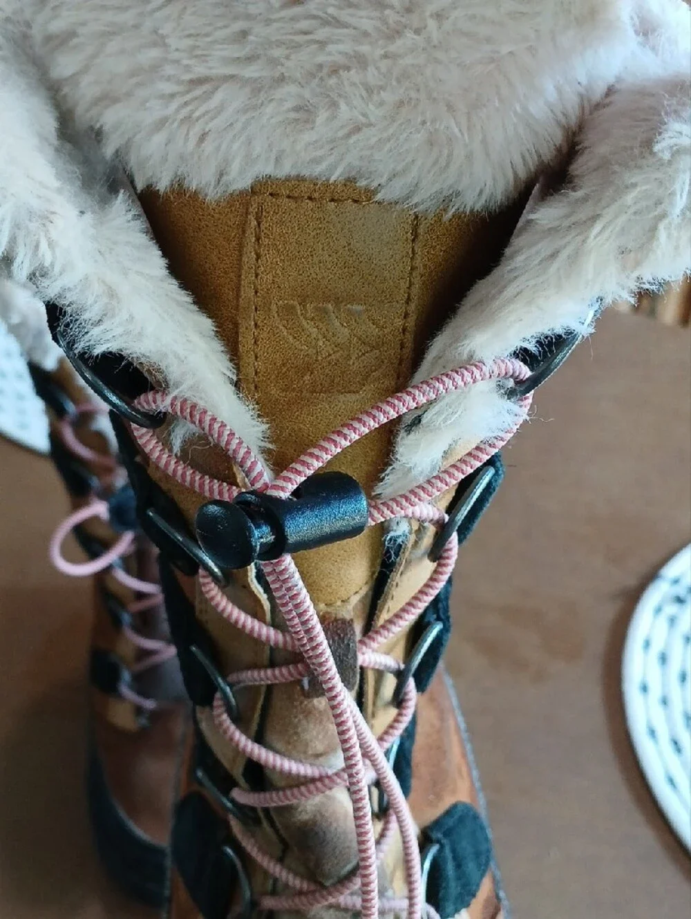 Kids Faux-Fur Lined Brown Tan Winter Boots